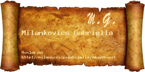 Milankovics Gabriella névjegykártya